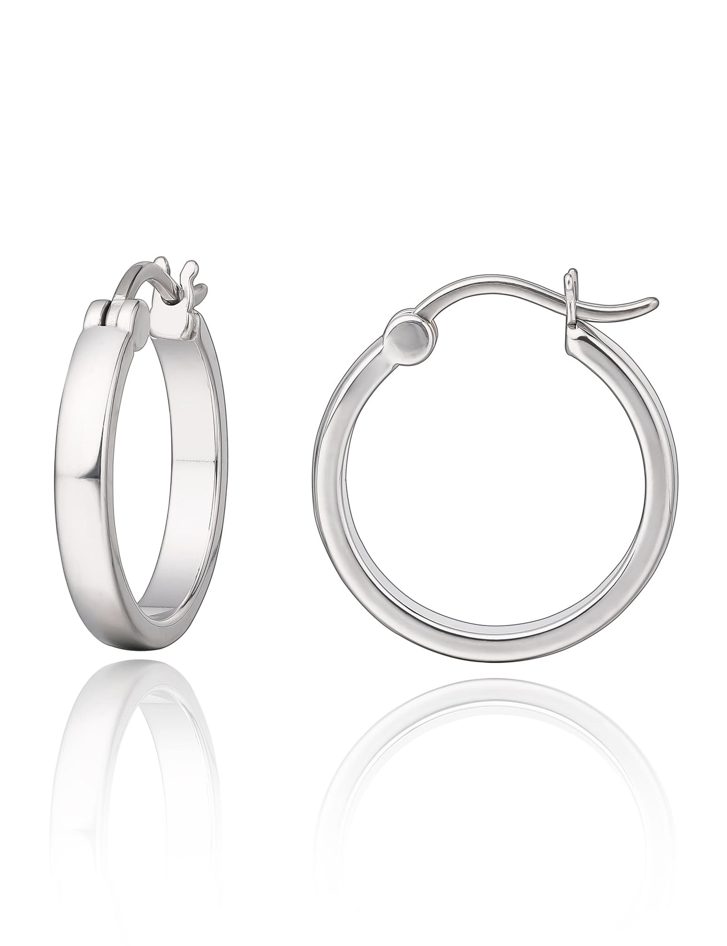 Limerencia G23 Reiner Titan hypoallergener Creolen für Damen, empfindliche Ohren (ohne Stein, 20mm)