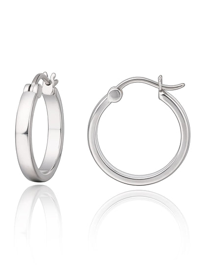 Limerencia G23 Reiner Titan hypoallergener Creolen für Damen, empfindliche Ohren (ohne Stein, 20mm)
