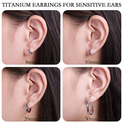 Limerencia Open Huggie Hoop Earrings for Women Titanium Hypoallergenic Jewelry, Lightweight Small Hoops