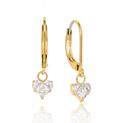 Boucles d’oreilles Limerencia à fermoir levier en titane G23, boucles pendantes goutte pour femme, boucles mode en titane F136, bijou hypoallergénique cadeau – motif cœur