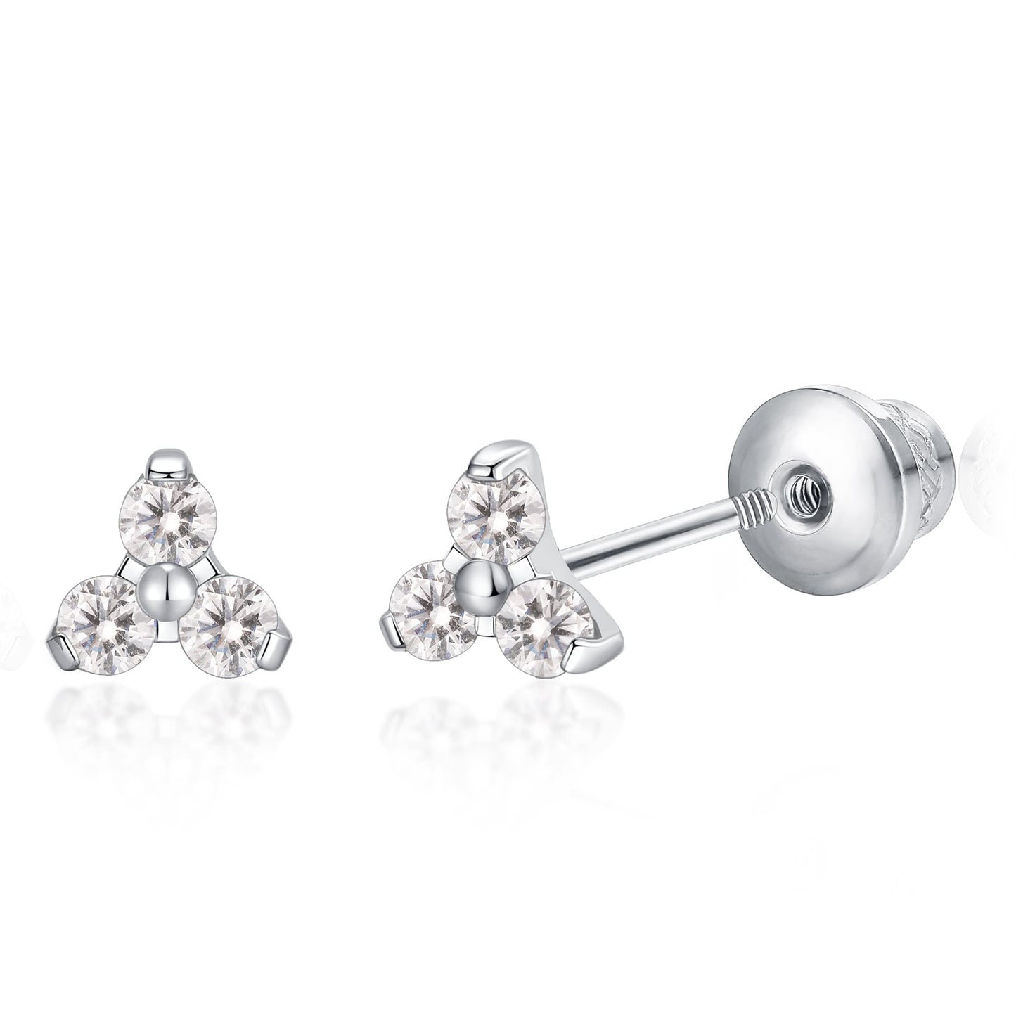 Orecchini a vite in titanio grado implantabile G23 ipoallergenico Limerencia, spessore 20G per trago ed elica, asta piercing F136 adatti a orecchie sensibili e cartilagine (Modello D3)