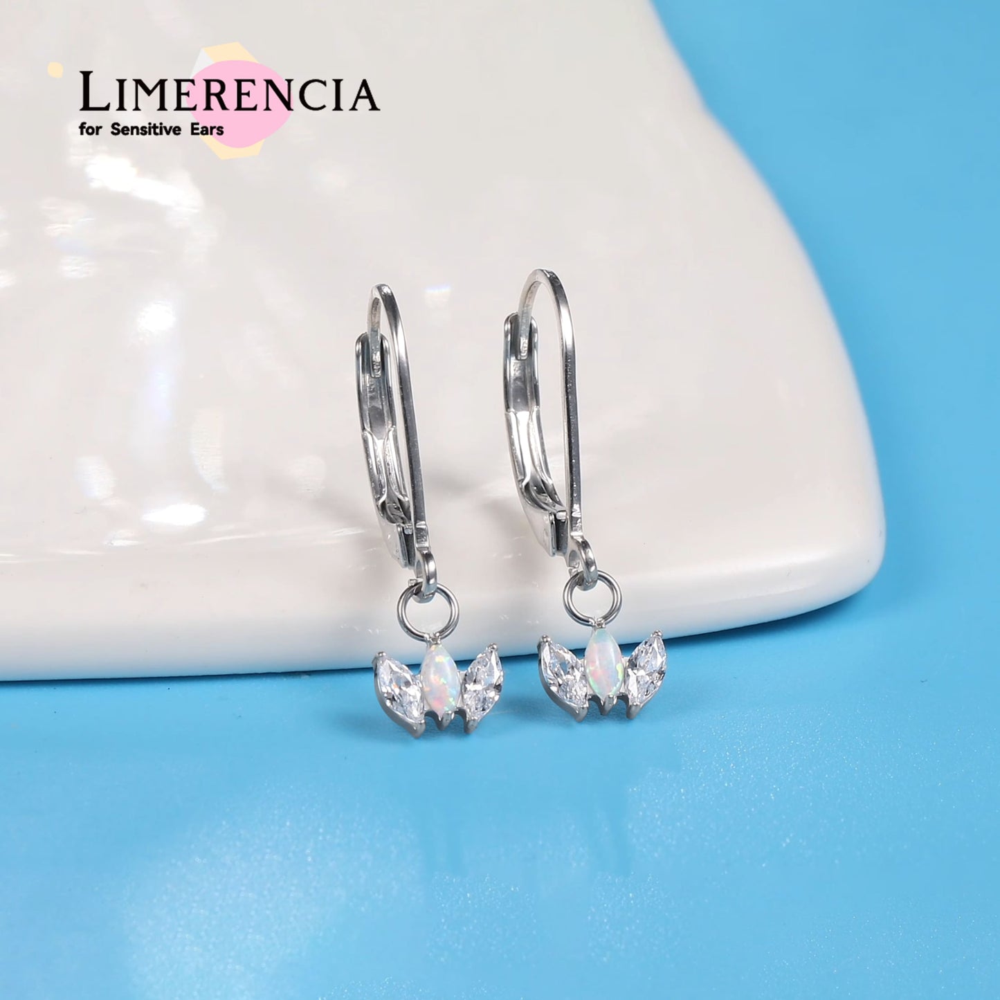 Limerencia G23 Titanium Leverback Earrings Dangle Drop Earrings for Women Fashion F136 Titanium Earrings Hypoallergenic Jewelry Gift--crown