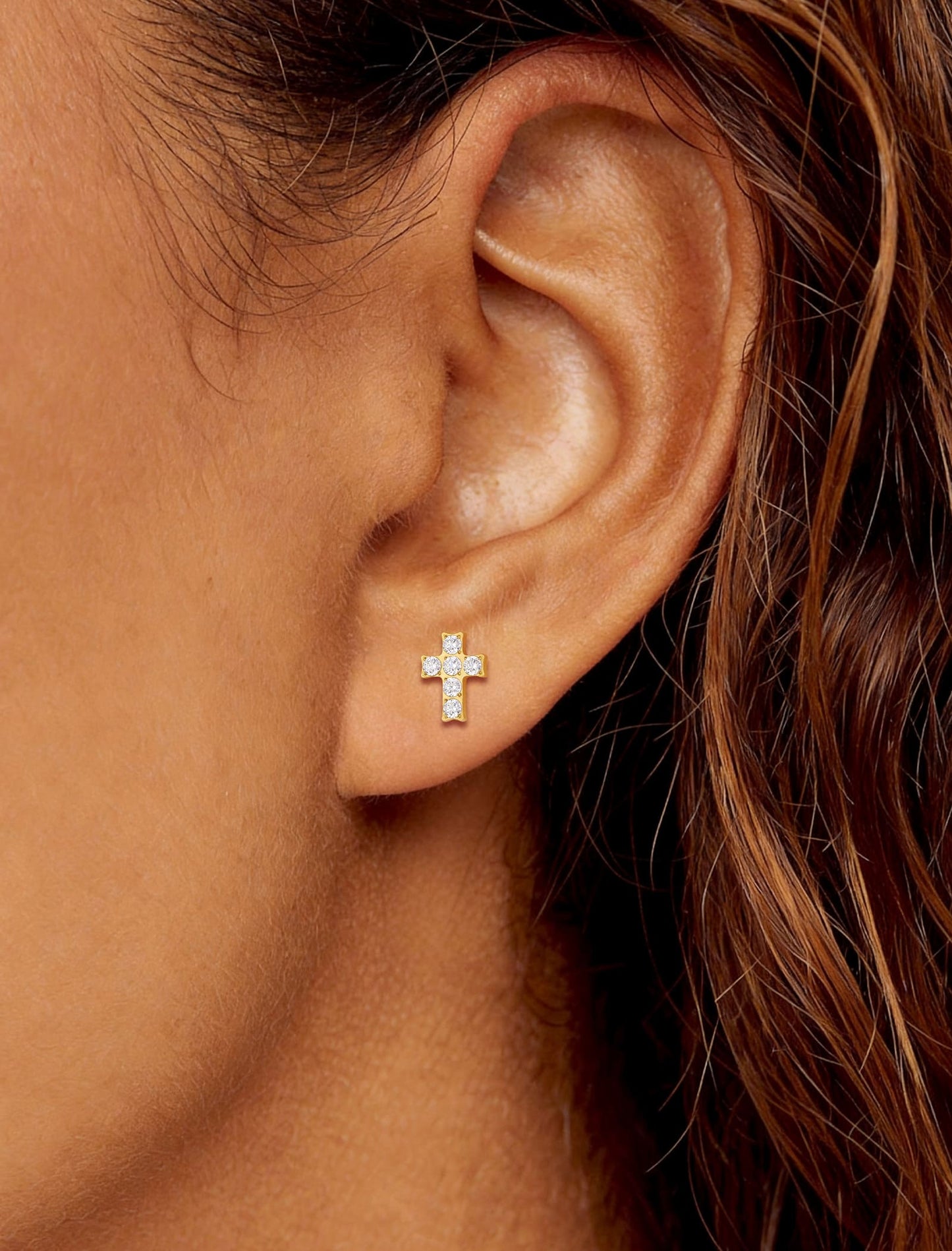 Limerencia Titan-Ohrstecker – hypoallergene Ohrringe für Damen und Herren mit empfindlichen Ohren – minimalistischer Schmuck, flacher Kreuzschrauben-Ohrpiercing für den Knorpel