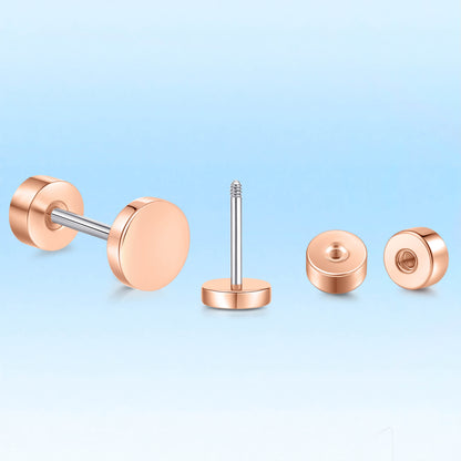 Limerencia Titan Steckohrringe, F136 Implantat-Titanohrringe für Damen und Herren mit empfindlichen Ohren