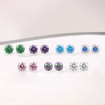 Limerencia Hypoallergenic G23 Titanium Earrings For Sensitive Ears, Simulated Diamonds (White)