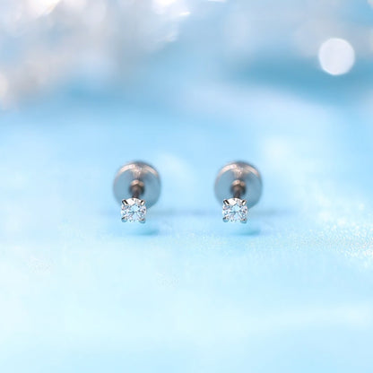 limerencia Hypoallergener G23 Implantat-Titan Ohrstecker mit Schraubverschluss Tragus 20G Helix F136 Piercing-Stift für empfindliche Ohren Knorpel (2mm)