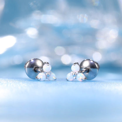 limerencia Hypoallergenic G23 Implant Grade Titanium Screw Back Earrings Tragus 20G Helix F136 Piercing Post for Sensitive Ears Cartilage (C3)