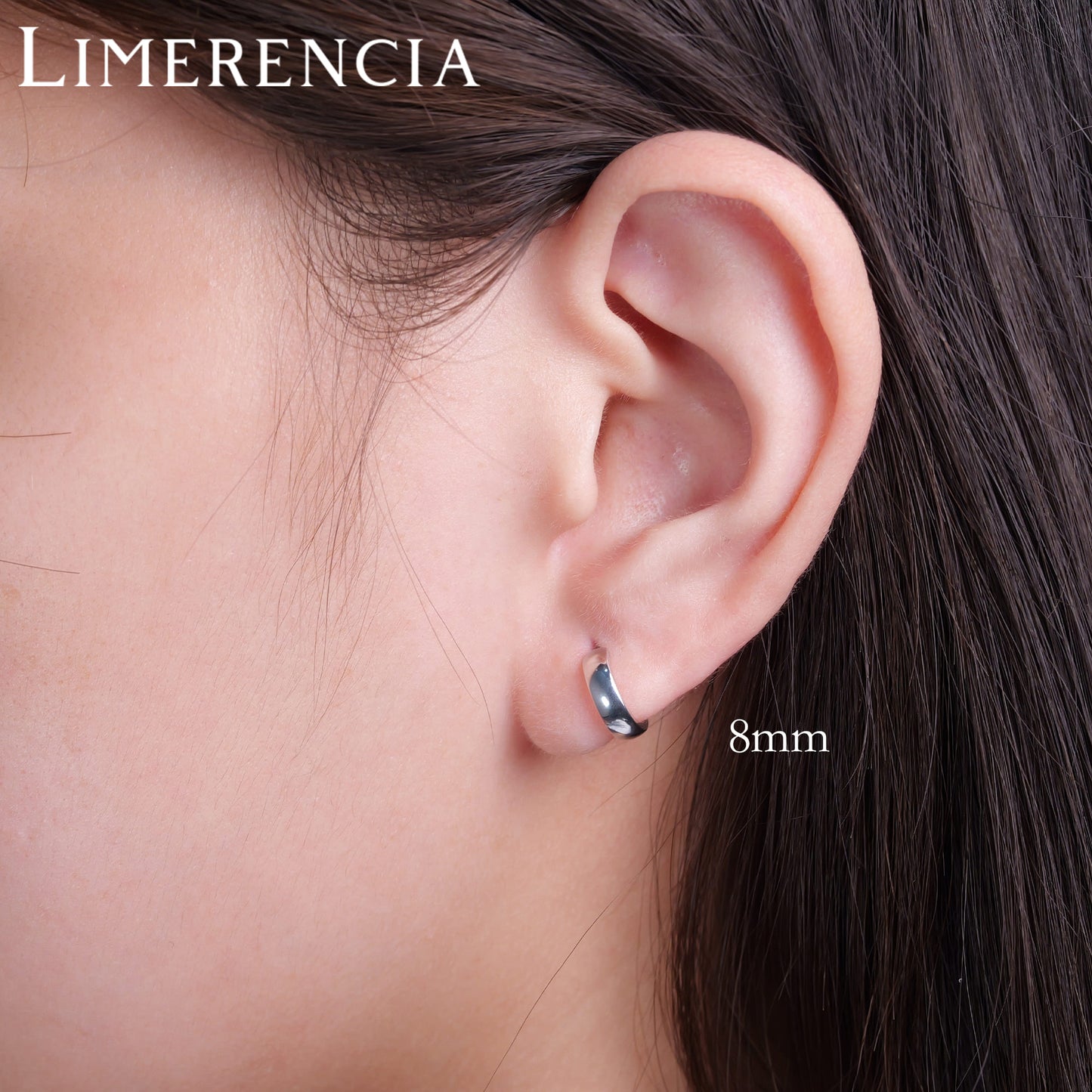 Limerencia Hypoallergenic G23 Pure Titanium Post Thin Square Edge Open Hoop | F136 Imlant Grade Womens Dainty Hoop Earrings | Lightweight for Sensitive Ears (8 mm, Gold)