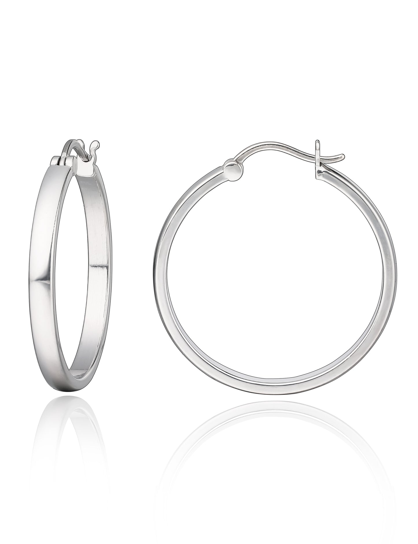 Limerencia G23 Pure Titanium Hypoallergenic Hoop Earrings for Women Sensitive Ears (No Gem, 30mm, Gold)