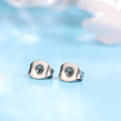 Limerencia Pure Titanium Hypoallergenic Earrings，5mm Cat's Eye stone Stud Earrings, Implant Grade|Delicate Jewelry For Sensitive Ears