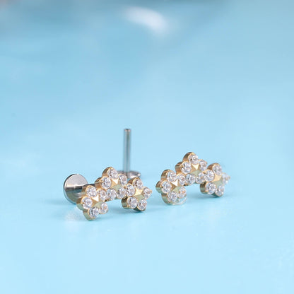 flat back for side sleepers

comfortable labret stud

easy on off flat back