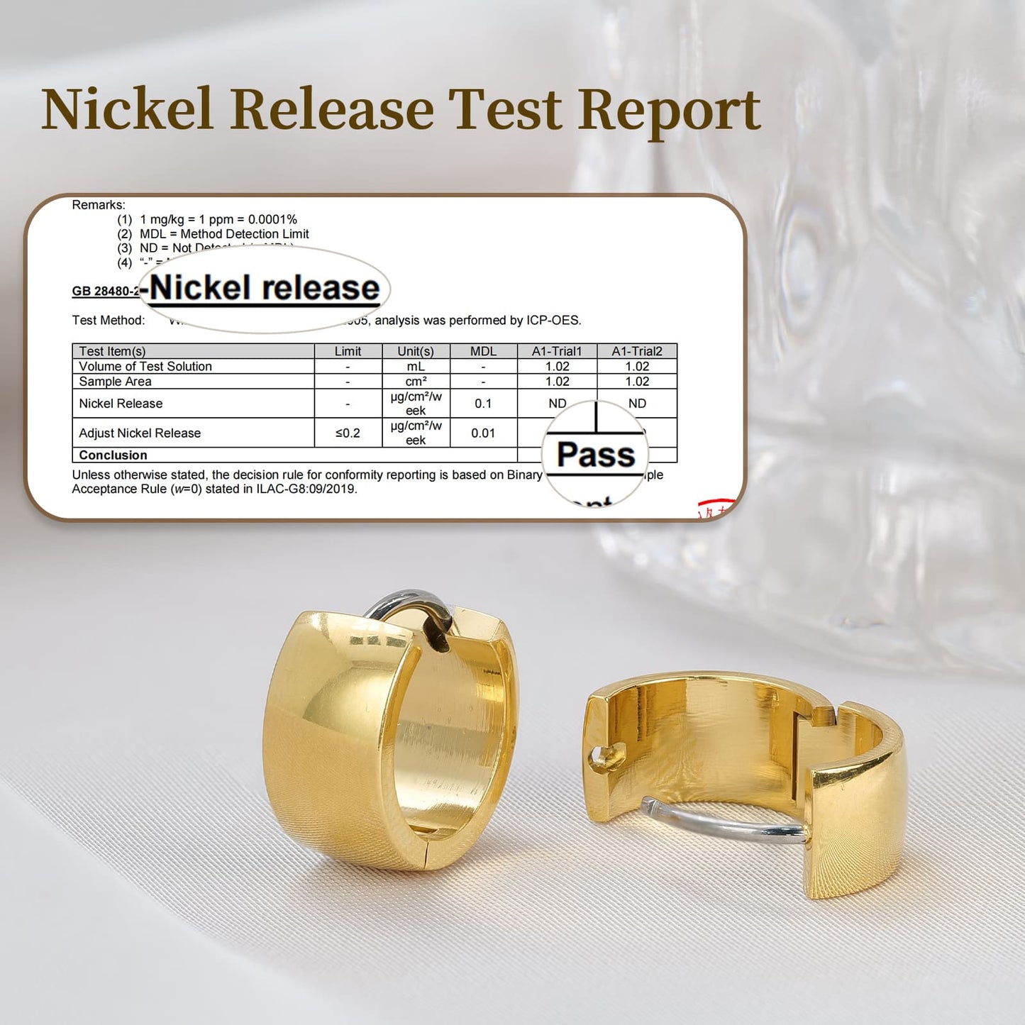Orecchini cerchio spessi in titanio F136 grado impiantabile ipoallergenico Limerencia, orecchini huggie larghi e corposi G23 da donna per orecchie sensibili (colore oro)