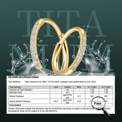 Aro nasal de titanio G23 Limerencia, aro nasal con circonita 8 mm / 10 mm | Arete de cartílago, anillo de septo, piercing para tragus, concha, hélice, daith y labio, joyería para mujer y hombre
