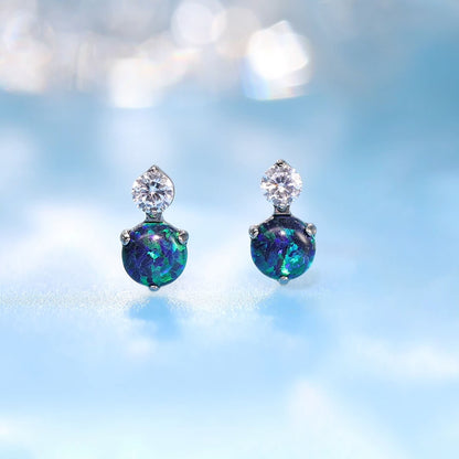 Orecchini Ipoallergenici in Titanio Puro G23 Limerencia, Gioielli in Titanio Grado Implantare F136 Con Zirconi E Opale Verde Colore Argento Per Orecchie Sensibili