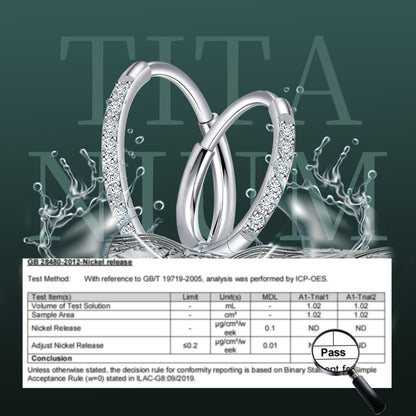 Aro nasal de titanio G23 Limerencia, aro nasal con circonita 8 mm / 10 mm | Arete de cartílago, anillo de septo, piercing para tragus, concha, hélice, daith y labio, joyería para mujer y hombre
