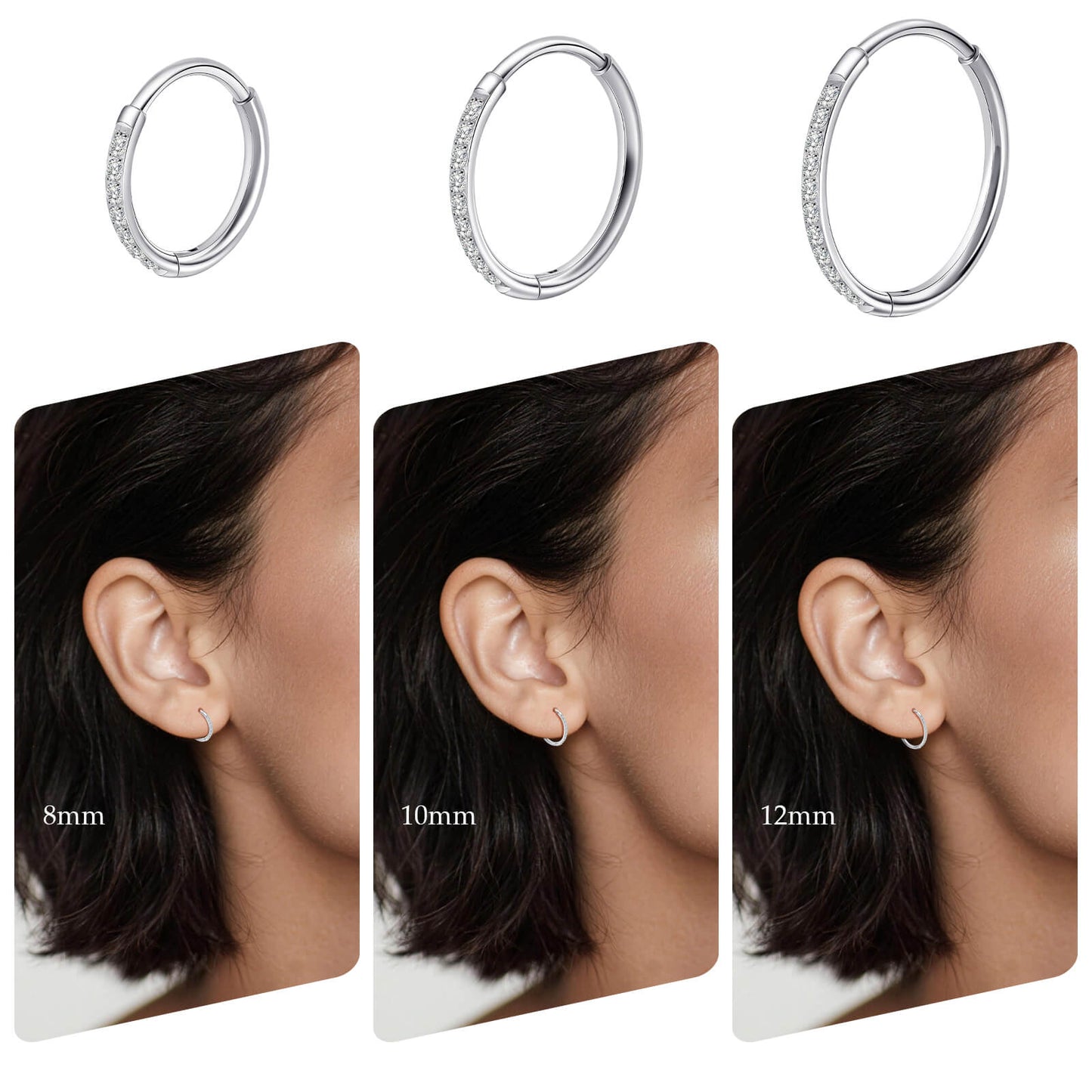 Limerencia Titanium Hoop Earrings for Women,G23 Implant Grade Pure Titanium Lightweight Hoop Earrings for Women Men Sensitive Ears