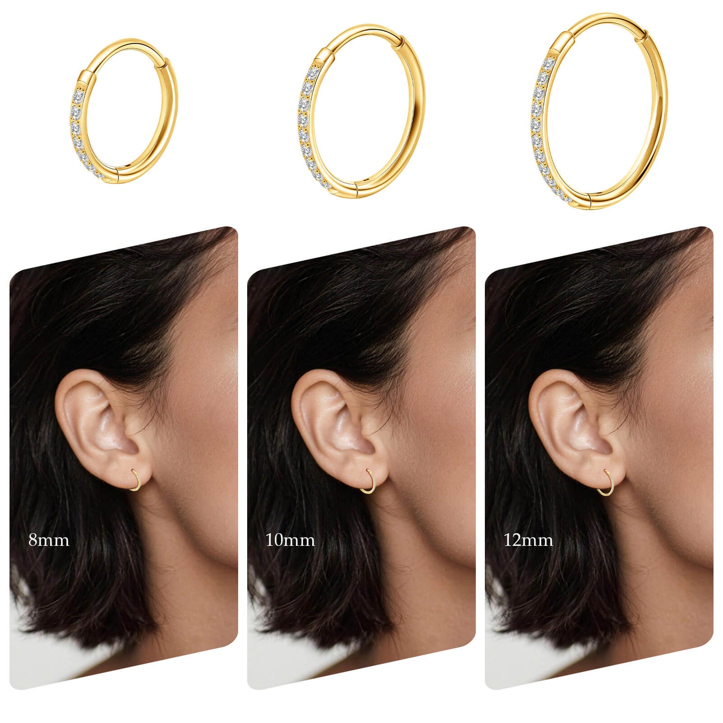 Limerencia Titanium Hoop Earrings for Women,G23 Implant Grade Pure Titanium Lightweight Hoop Earrings for Women Men Sensitive Ears