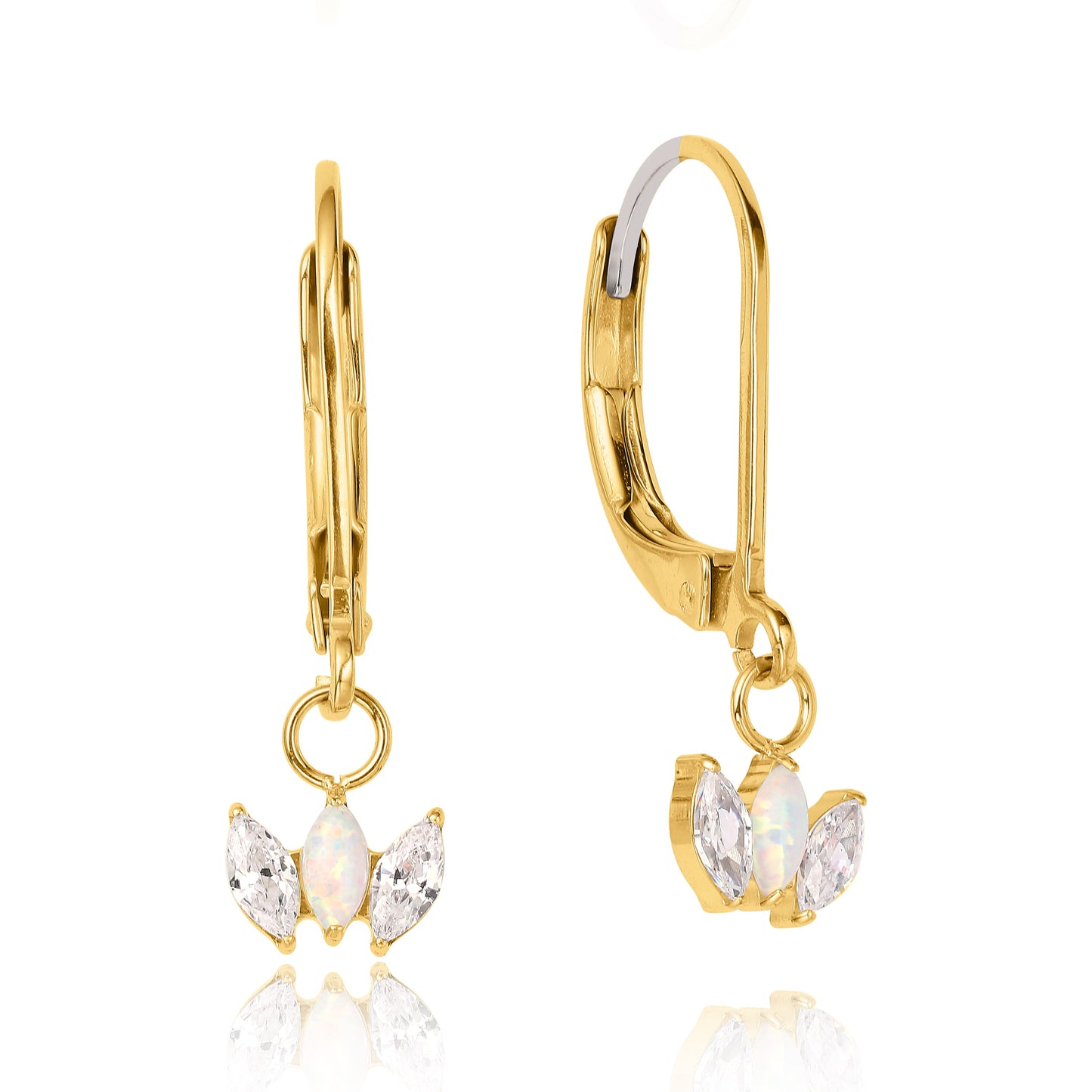 Limerencia G23 Titanium Leverback Earrings Dangle Drop Earrings for Women Fashion F136 Titanium Earrings Hypoallergenic Jewelry Gift--crown