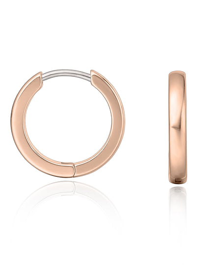 Orecchini cerchio huggie in titanio puro G23 ipoallergenico Limerencia per donna, adatti orecchie sensibili (8 millimetri, colore oro)