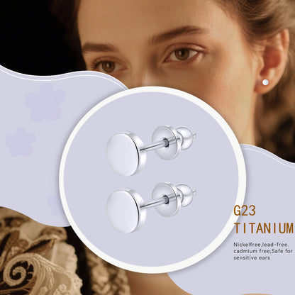 Limerencia Titan-Ohrstecker, F136 implantatgeeignetes Reintitan-Ohrstecker in 3 mm/4 mm, nickelfrei und hypoallergen für Damen, Herren und empfindliche Ohren