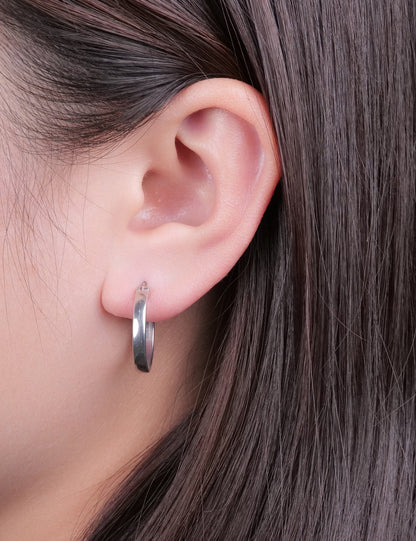 Pendientes de aro hipoalergénicos Limerencia G23 de titanio puro para mujer, para orejas sensibles (sin gema, 20 mm, oro)
