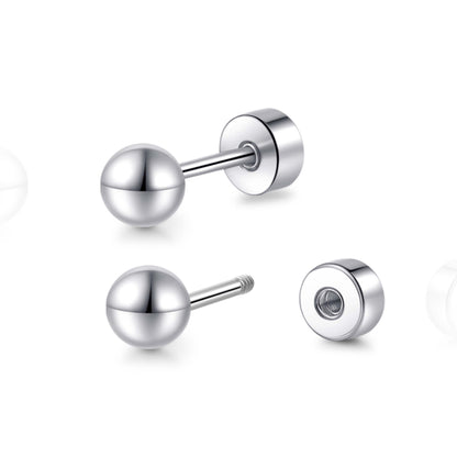 Limerencia Titanium Flatback Earrings Hypoallergenic Ball Earrings for Sensitive Ears Simple Classic 3mm-5mm Flat Stud Earring Perfect for Helix Tragus Cartilage Earlobe