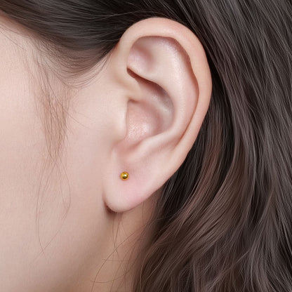 Orecchino titanio base piatta senza filetto Limerencia calibro 20G, piercing a pressione per cartilagine, trago, labret, labbro, medusa e conca, ipoallergenico unisex / testa sfera
