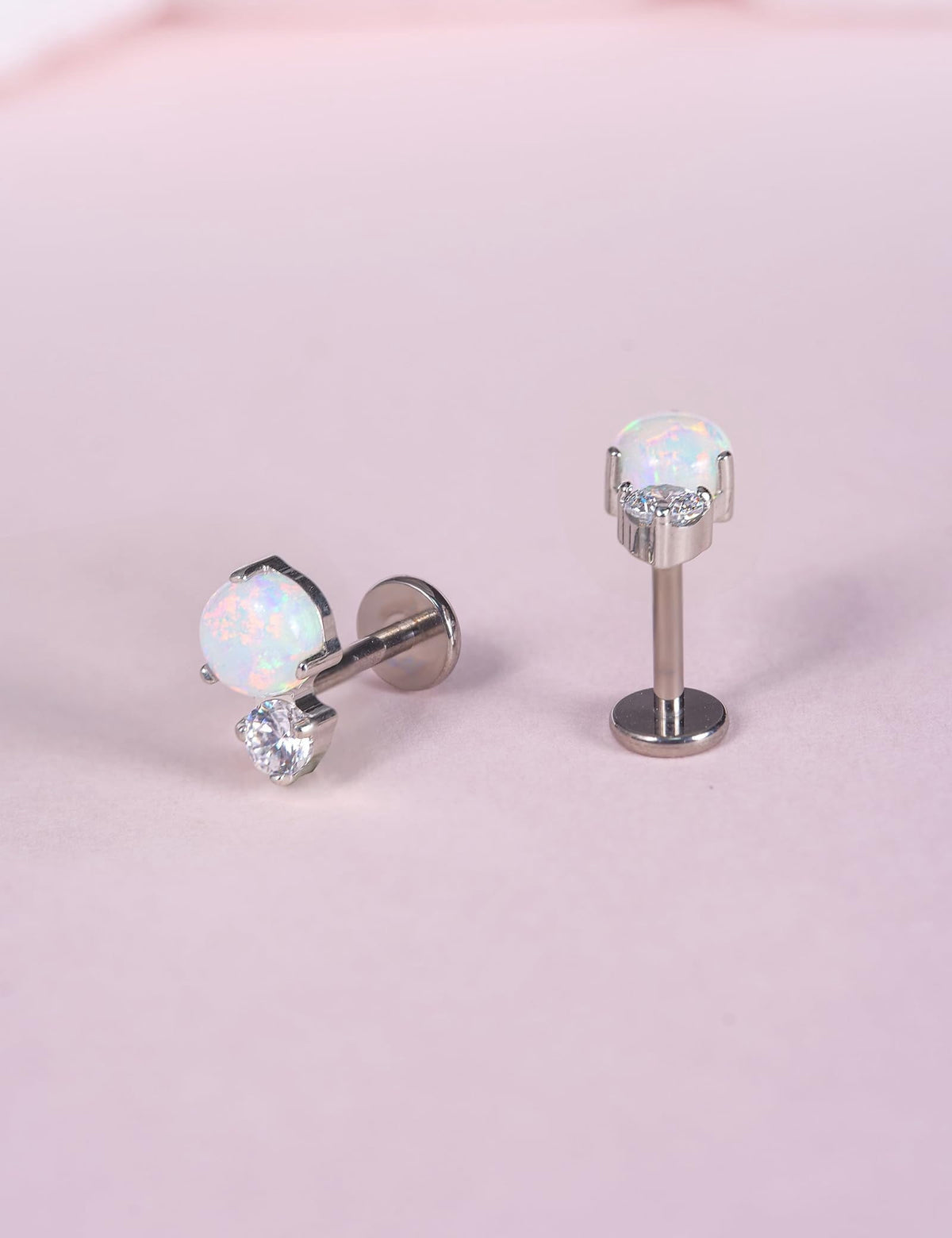 18g Titanium Internally Threaded Tragus Piercing Jewelry for Women  Men,Cubic Zirconia Nose Stud Lip Medusa Tragus Helix Piercing Jewelry