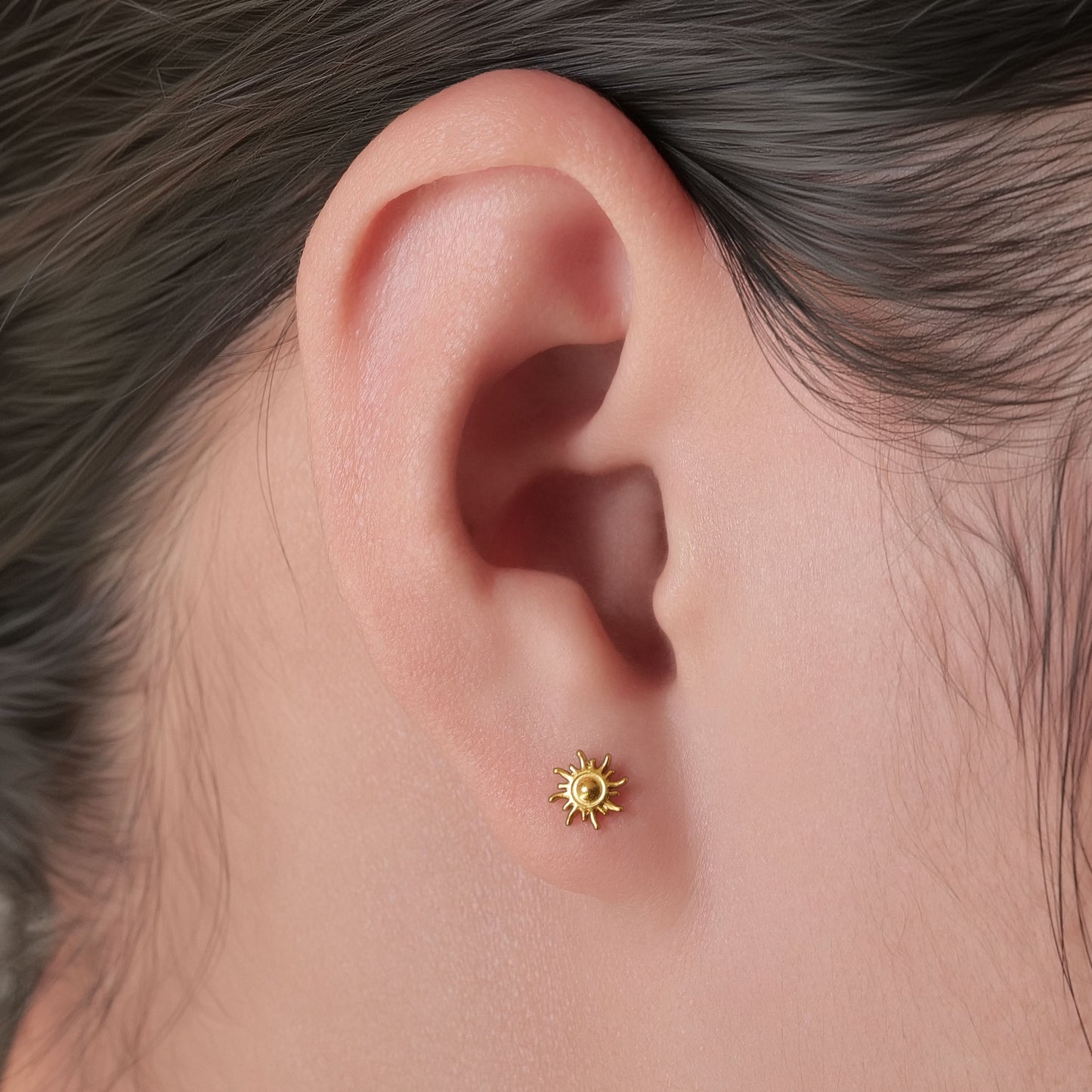 limerencia F136 Titanium Hypoallergenic Piercing Jewelry 18G 6mm 8mm 10mm Flat Back Internally Threaded Implant Grade Climber Stud Crawler Earrings For Cartilage,Tragus,Helix,Conch,Nose,Lip(1pc)