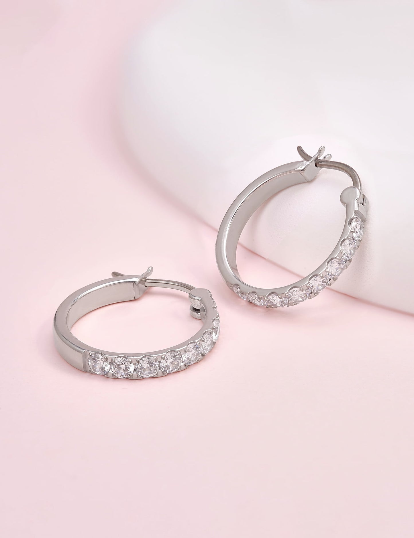 Limerencia Titanium Hoop Earrings for Sensitive Ears, Silver