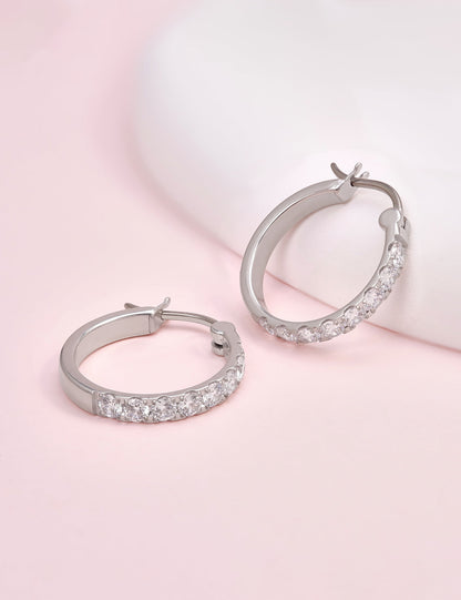 Limerencia Titanium Hoop Earrings for Sensitive Ears, Silver