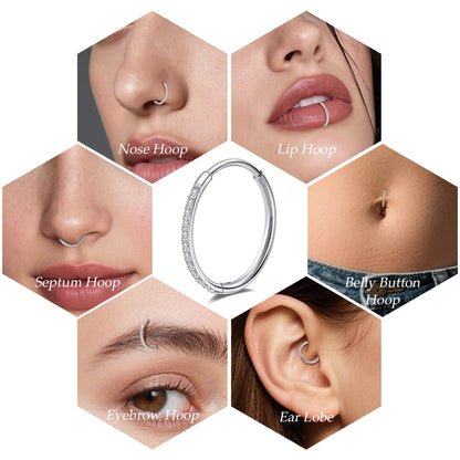 Limerencia Titanium Hoop Earrings for Women,G23 Implant Grade Pure Titanium Lightweight Hoop Earrings for Women Men Sensitive Ears