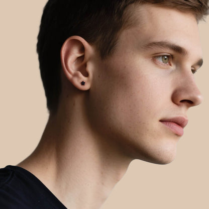 Limerencia Titan-Flachverschluss-Ohrstecker, hypoallergene Herz-/Stern-Schraubverschluss-Ohrstecker für Damen und Herren, klassische 5mm Schlafohrstecker für Knorpel und Ohrläppchen