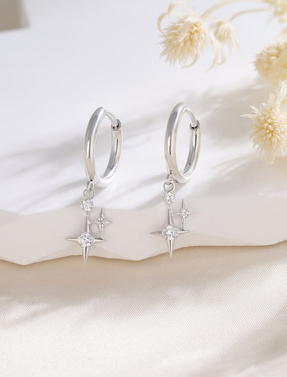 Pendientes aro colgantes Limerencia, pendientes gota de titanio grado implantable F136 para mujer, pendientes colgantes largos con circonia cúbica CZ para oídos sensibles