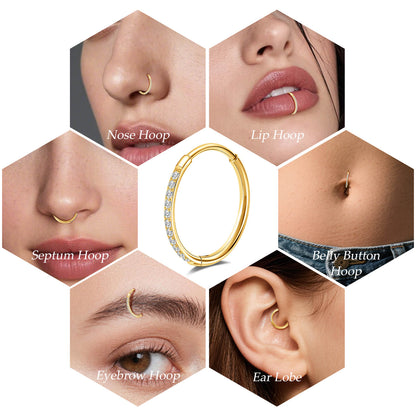 Limerencia Titanium Hoop Earrings for Women,G23 Implant Grade Pure Titanium Lightweight Hoop Earrings for Women Men Sensitive Ears