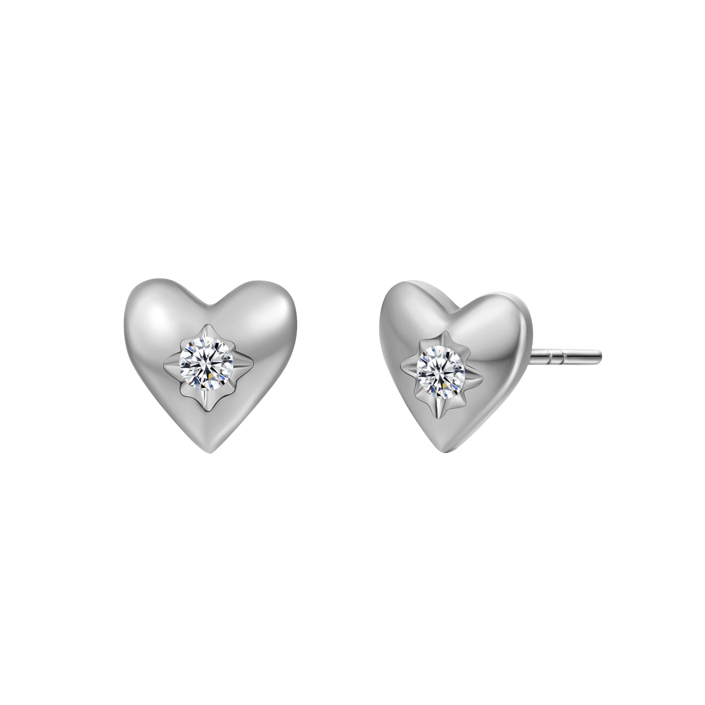 Limerencia G23 Pure Titanium Hypoallergenic Earrings, F136 Implant Grade Titanium Studs Suitable for Sensitive Ears Delicate Jewelry (Love Heart, Gold)