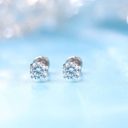 Orecchini a vite in titanio medicale G23 ipoallergenici Limerencia, per piercing trago ed elica spessore 20G, perni F136 adatti a cartilagine e orecchie sensibili (2 mm)