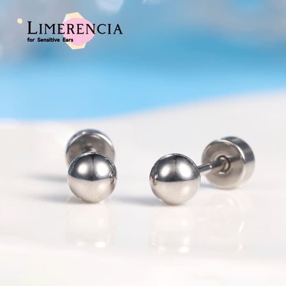 Limerencia Pendientes Hipoalergénicos de Titanio G23 Grado Implante con Cierre de Rosca para Tragus 20G, Poste Perforador Helix F136 para Orejas Sensibles, Cartílago 