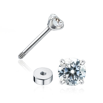 limerencia Hypoallergener G23 Implantat-Titan Ohrstecker mit Schraubverschluss Tragus 20G Helix F136 Piercing-Stift für empfindliche Ohren Knorpel (2mm)
