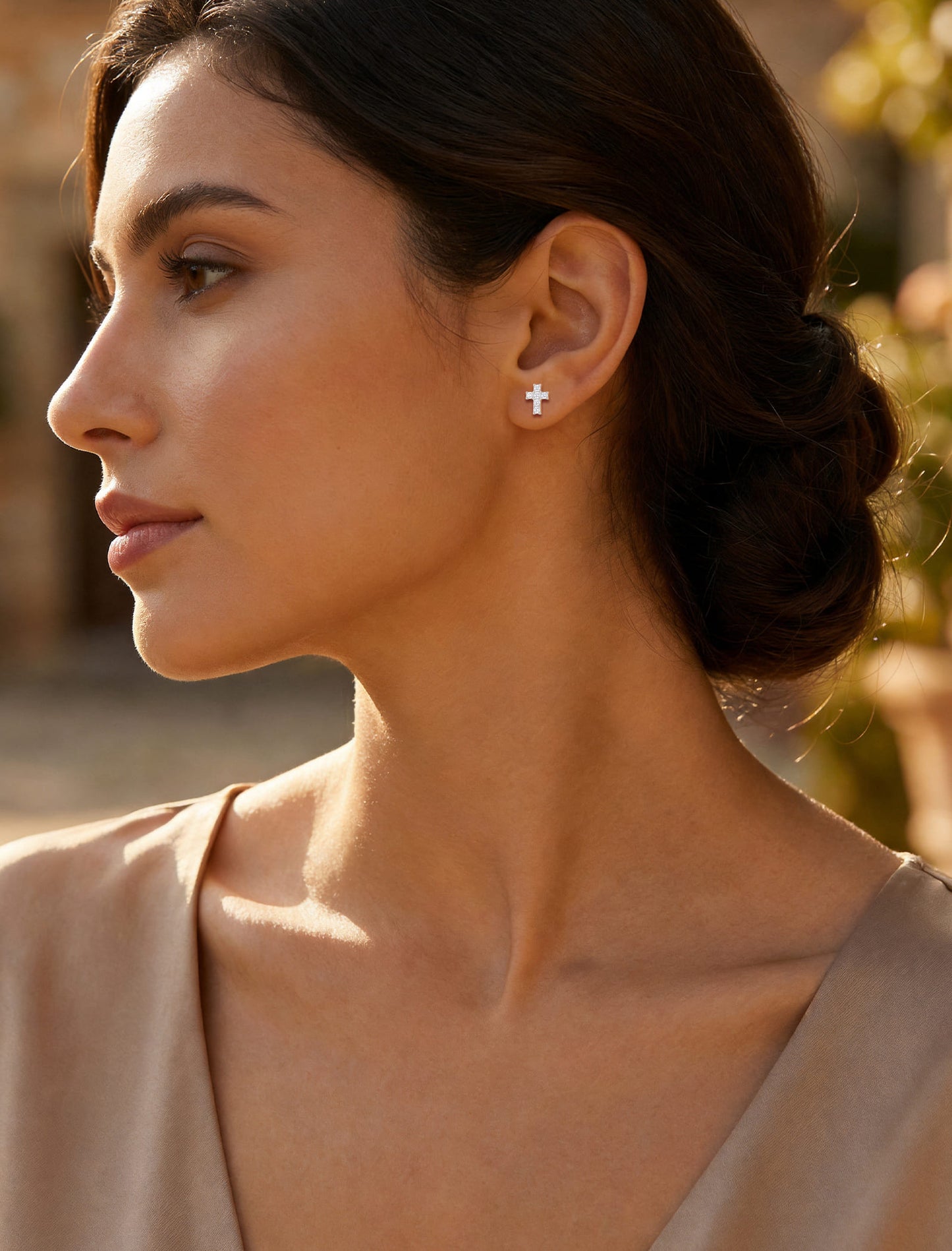Limerencia Titan-Ohrstecker – hypoallergene Ohrringe für Damen und Herren mit empfindlichen Ohren – minimalistischer Schmuck, flacher Kreuzschrauben-Ohrpiercing für den Knorpel