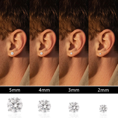 Limerencia Hypoallergener Reintitan G23 Zweiseitiger Zirkonia-Ohrstecker mit Schraubverschluss 20G für Helix Knorpel Tragus Ohrläppchen F136 Piercingstecker für empfindliche Ohren (2 mm)