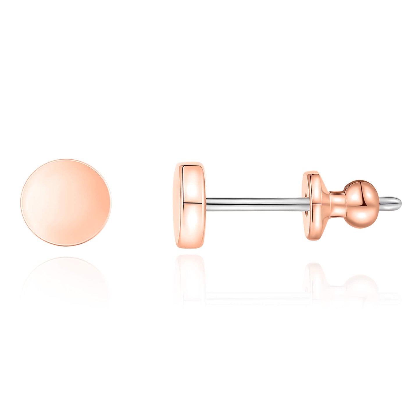 Limerencia Titan-Ohrstecker, F136 implantatgeeignetes Reintitan-Ohrstecker in 3 mm/4 mm, nickelfrei und hypoallergen für Damen, Herren und empfindliche Ohren