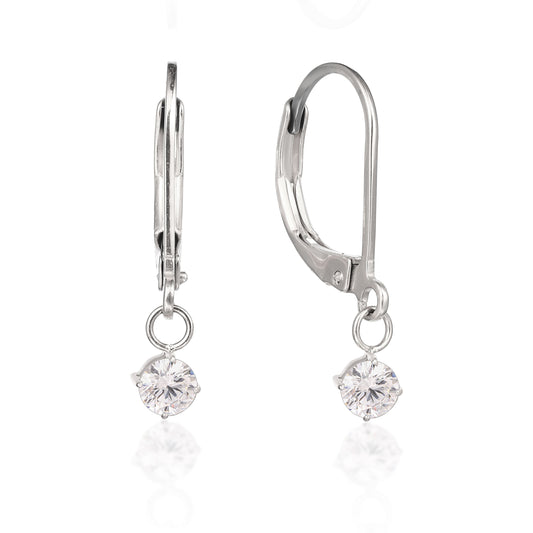 Orecchini pendenti a leva titanio G23 Limerencia, gioielli moda donna titanio F136 ipoallergenico, regalo /forma rotonda