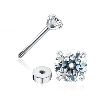 limerencia Hypoallergener G23 Implantat-Titan Ohrstecker mit Schraubverschluss Tragus 20G Helix F136 Piercing-Stift für empfindliche Ohren Knorpel (2mm)