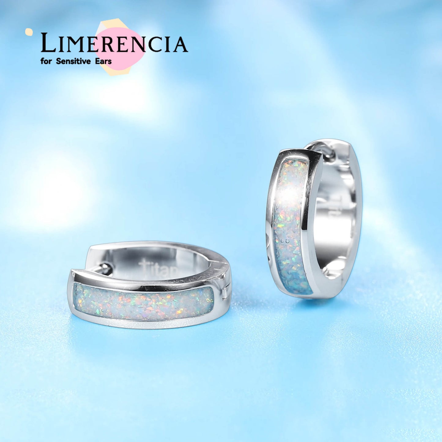 Pendientes aro ancho grueso hipoalergénicos de titanio puro G23 Limerencia | Pendientes de circón | Para mujer con circonita 5A incrustada brillante, aptos para oídos sensibles