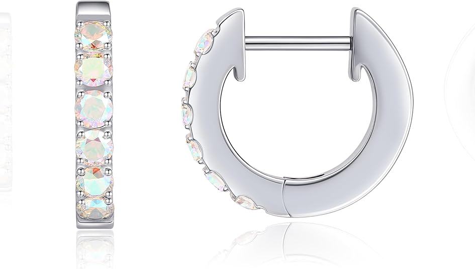 Limerencia hypoallergene Huggie-Creolen aus Implantat-Titan G23, mit 5A-Zirkonia besetzte Creolen aus reinem F136-Titan für Frauen mit empfindlichen Ohren