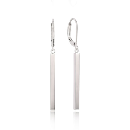 Limerencia G23 Titanium Leverback Earrings Dangle Drop Earrings for Women Fashion F136 Titanium Earrings Hypoallergenic Jewelry Gift/Vertical Bar