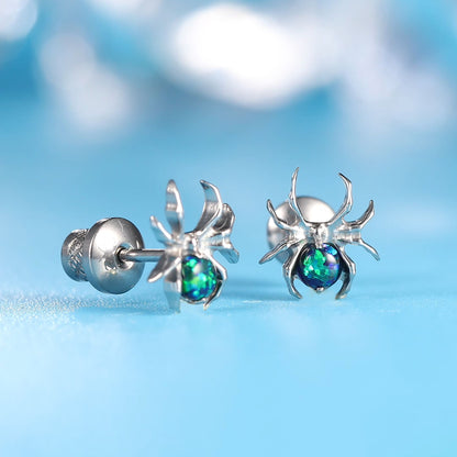 Limerencia Pendientes Hipoalergénicos de Titanio Grado Implante G23 con Cierre de Rosca Tragus 20G Helix Poste de Piercing F136 para Orejas Sensibles Cartílago (araña)