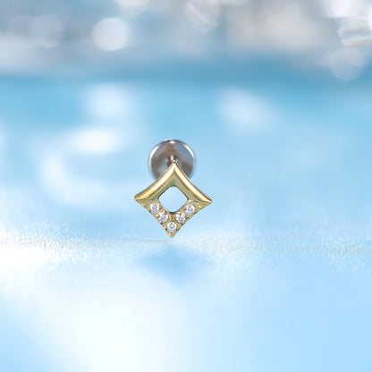 Limerencia F136 Titanio hipoalergénico 20 g 6 mm 8 mm arete de respaldo plano | Aretes G23 de grado implante a presión sin rosca con pasador para tragus, cartílago, hélix, concha, nariz, labret, joyería para perforación (cuadrado 1 unidad)