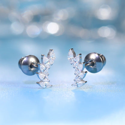 Orecchini a vite in titanio implantabile G23 ipoallergenici Limerencia, piercing arrampicatore auricolare 20G F136 per cartilagine, trago ed elica orecchio sensibile